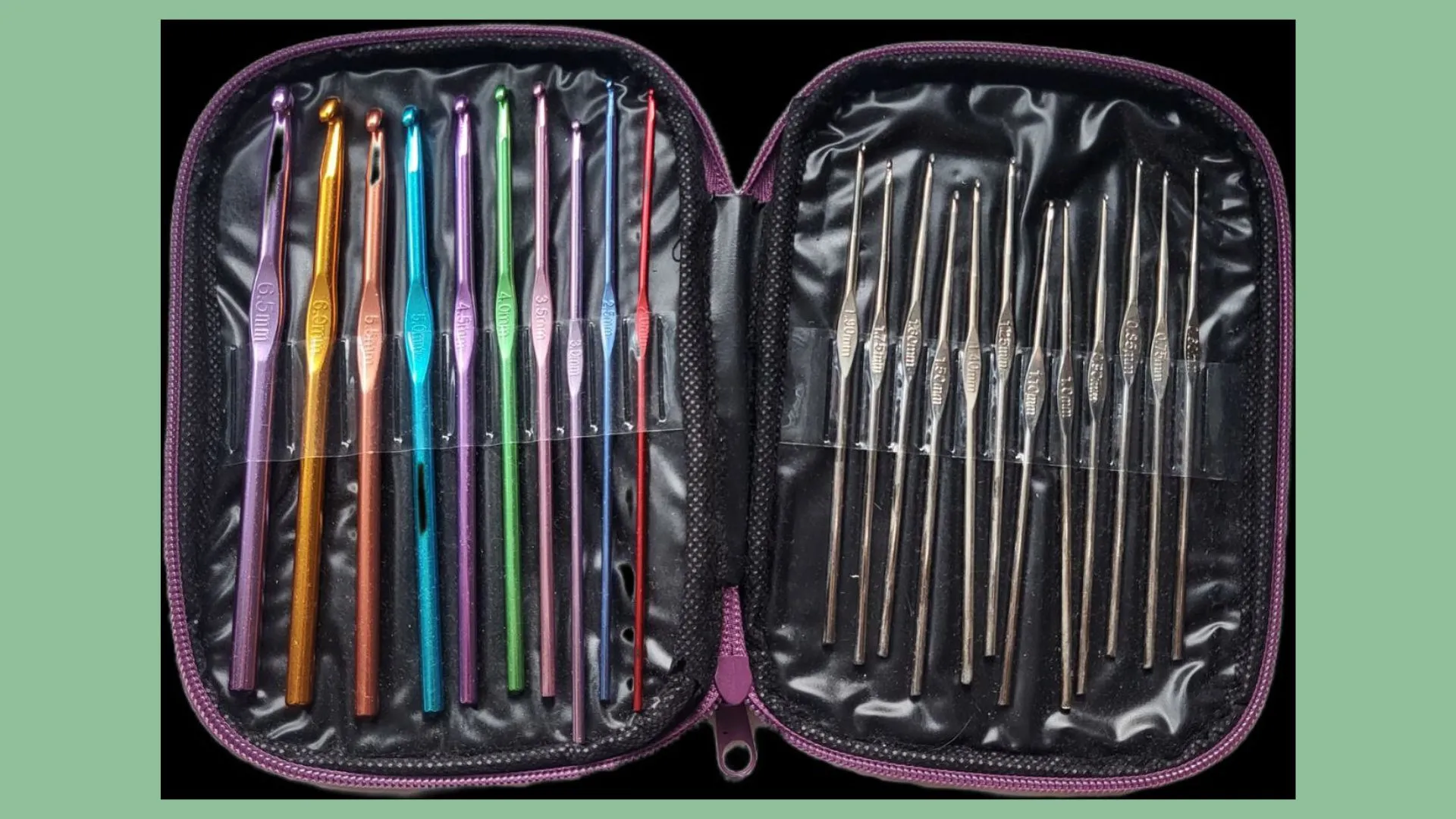 Crochet hooks of different sizes